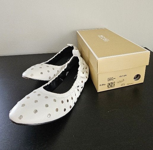 Michael Kors ballerina's maat 39.5, Michael Kors, Wit, Zo goed als nieuw, Ballerina's