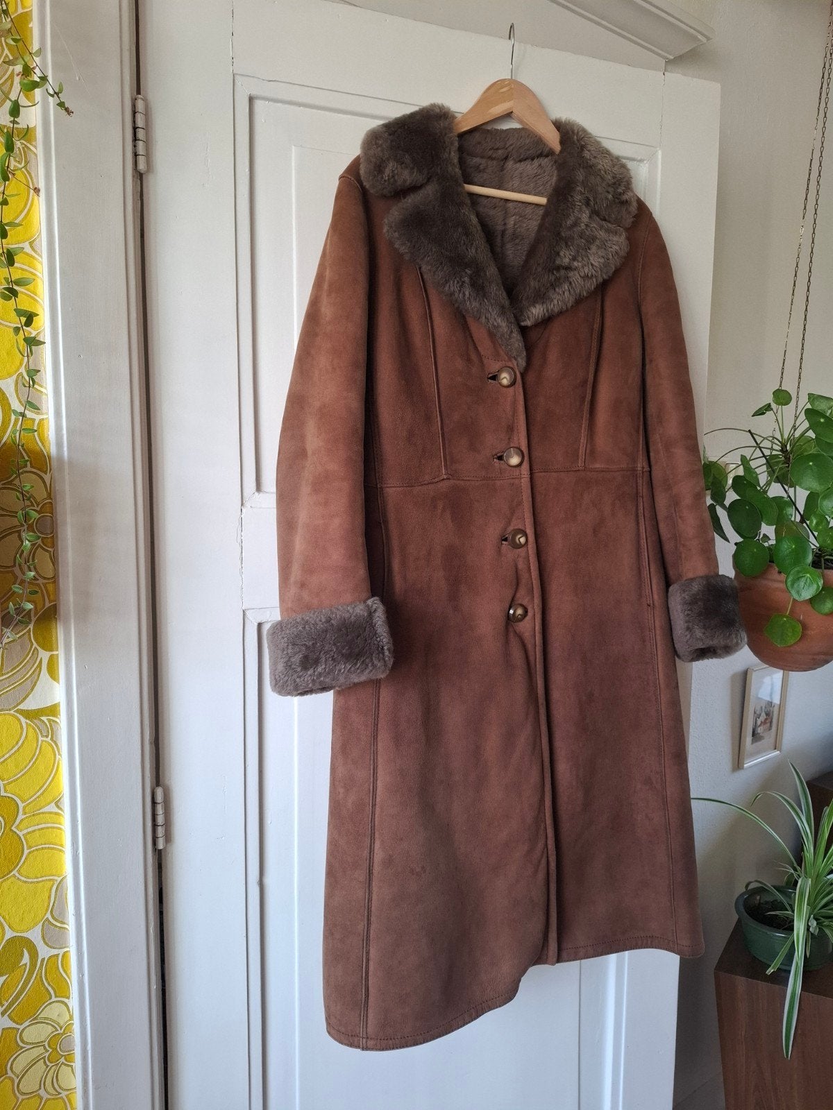 Vintage Lammy Coat Maat M/L, Kleding | Dames, Ophalen of Verzenden, Zo goed als nieuw, Maat 38/40 (M), Bruin