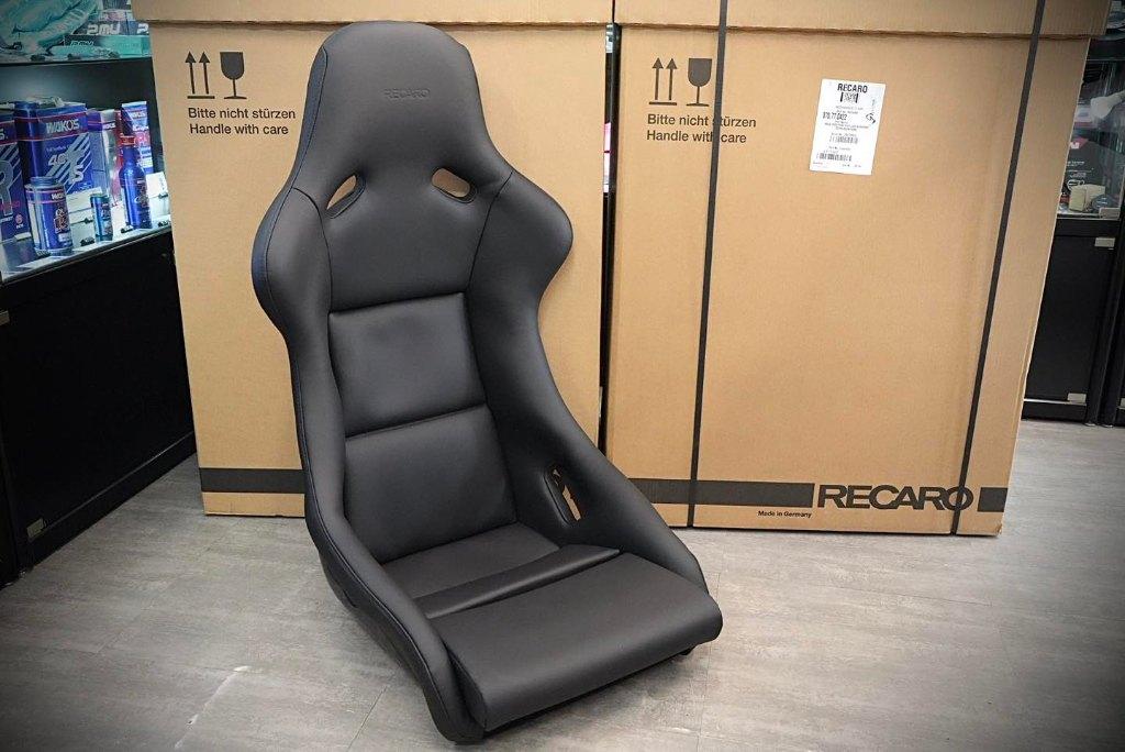 Recaro Pole Position Leder zwart kuipstoel schaalstoel, Ophalen of Verzenden