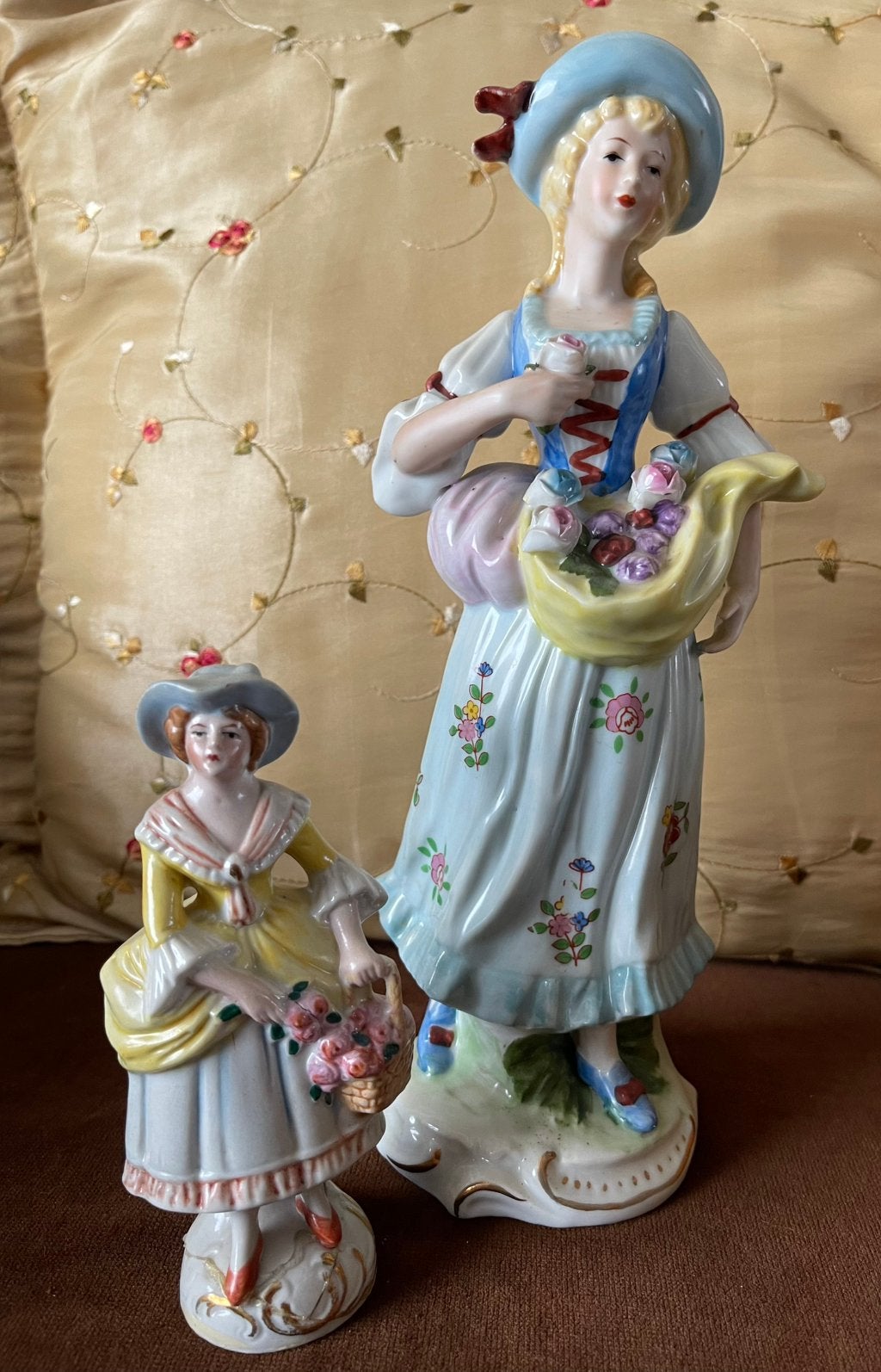 Handgeschilderd Sitzendorf 18e-eeuw rococo beelden porselein, Ophalen of Verzenden