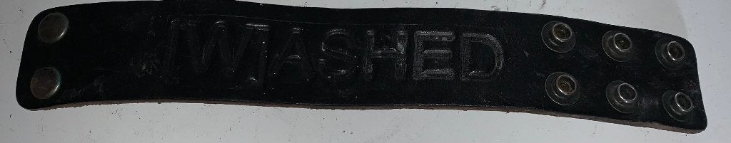 Brede zwart leren armband met drukknopen, Ophalen of Verzenden, Zo goed als nieuw, Zwart, Leer