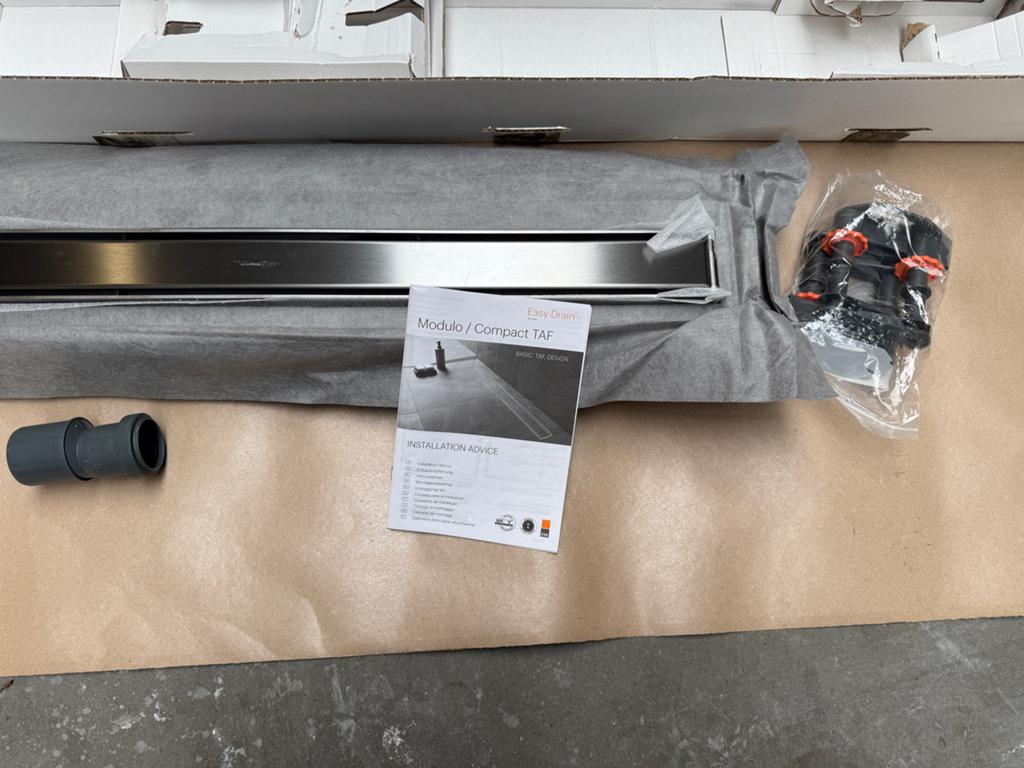 Easy Drain Modulo TAF Douchegoot RVS 800mm, Ophalen, Nieuw, Rvs, Douche