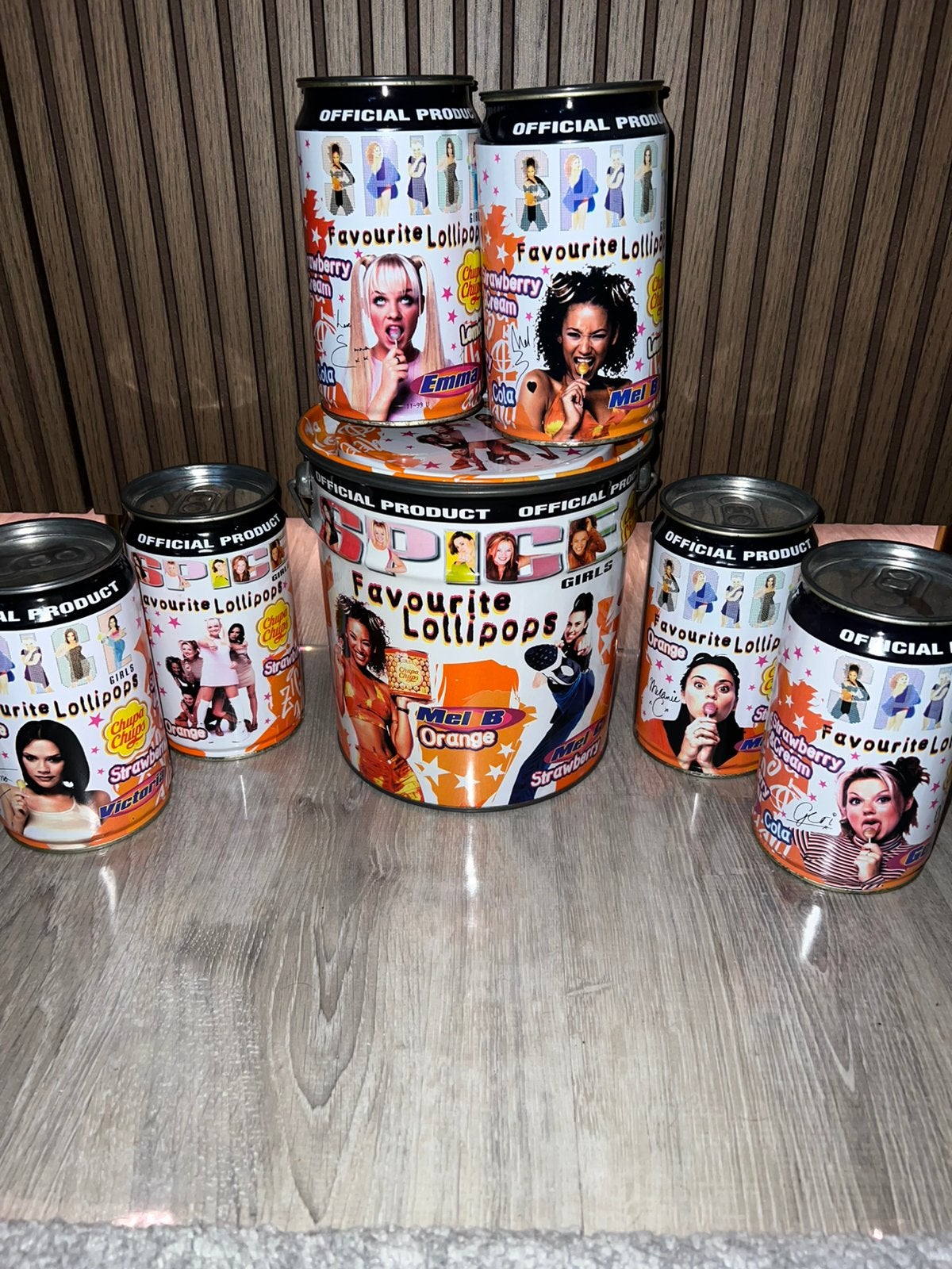 Spice Girls Chupa Chups complete set blikken, Verzamelen, Ophalen of Verzenden, Zo goed als nieuw, Overige