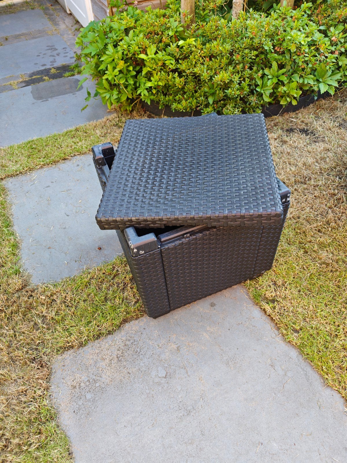 Zwarte opbergbox, Tuin en Terras, Ophalen, Gebruikt