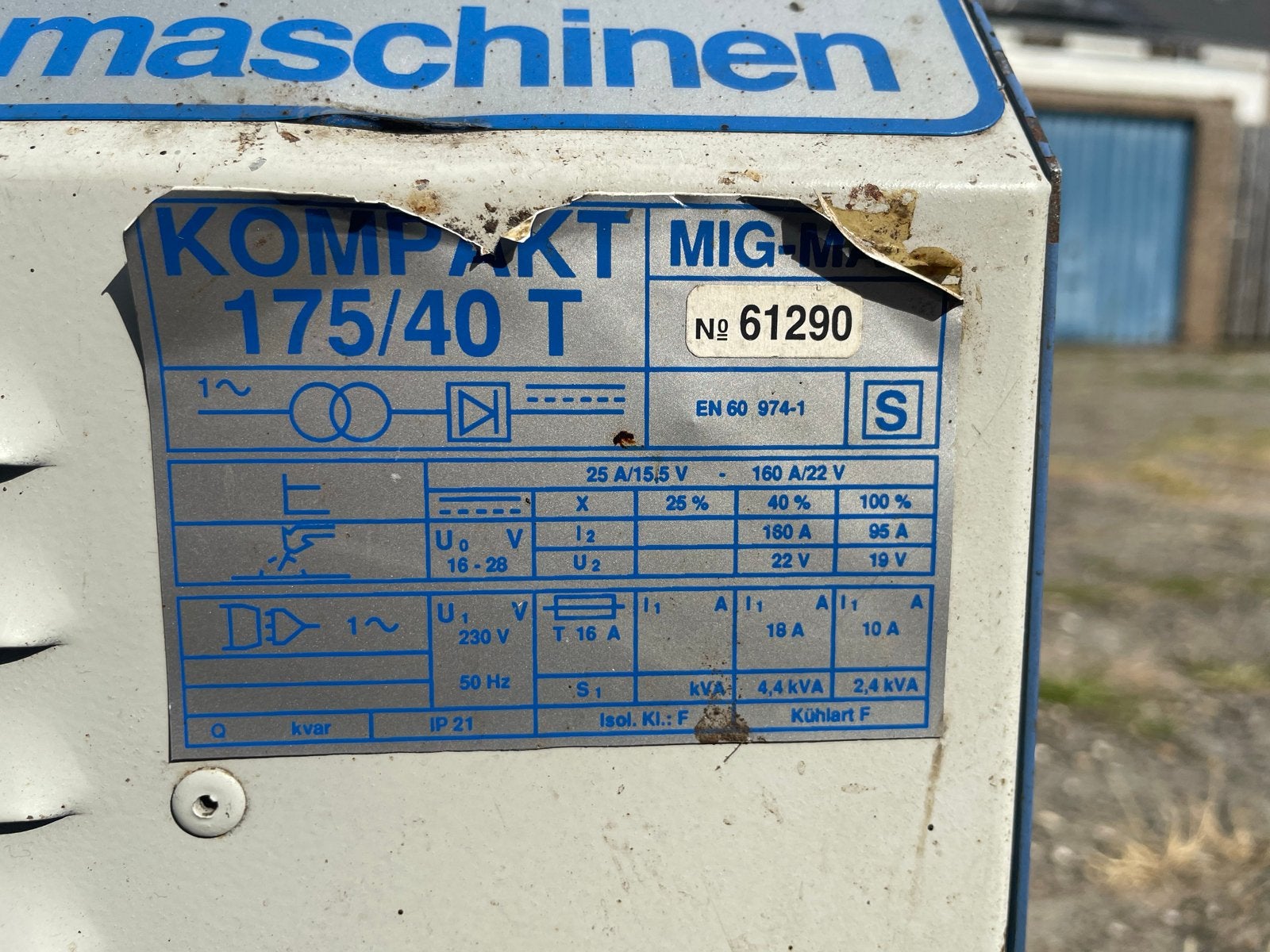 D+L Technik MIG-MAG Lasapparaat Kompakt 175/40 T, Ophalen, Gebruikt, 150 tot 250 ampère, Co2