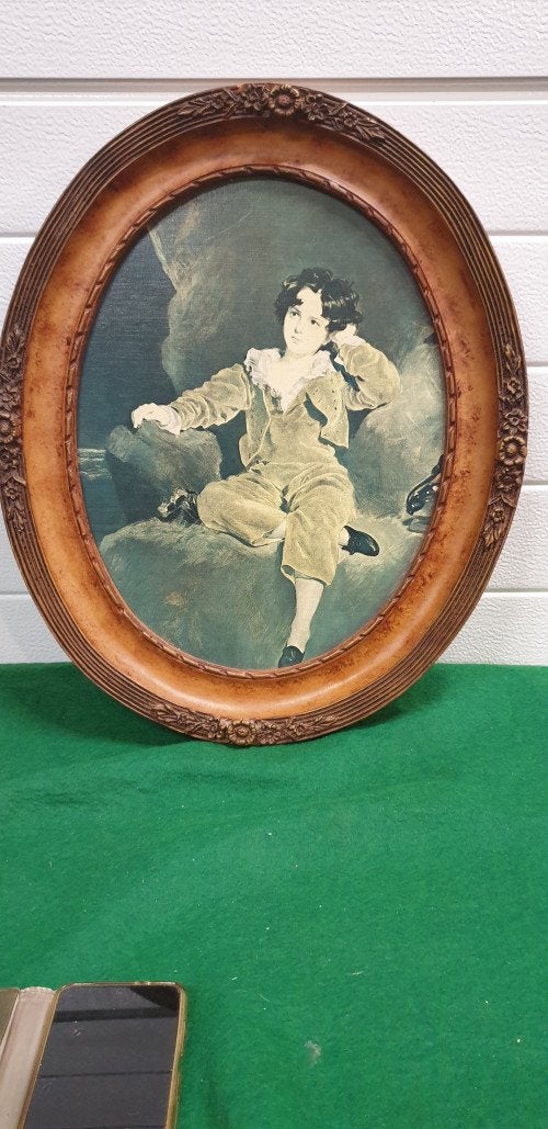 Schilderij prent the red boy wetering ovaal, Ophalen of Verzenden, 'T Olde Gre-j, Info@toldegrej.nl, Endepoelstraat 20f Didam