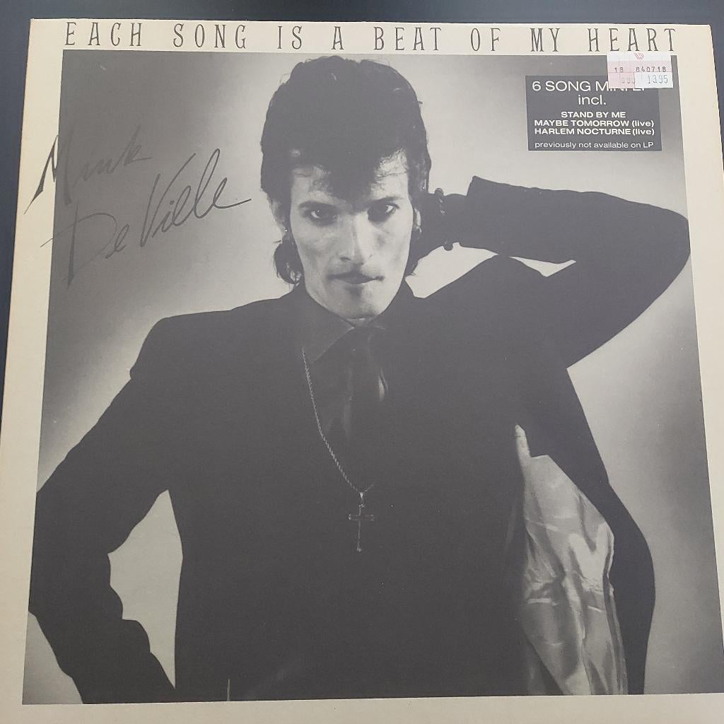 LP Mink DeVille - Each Song Is A Beat Of My Heart (1983), Cd's en Dvd's, Vinyl | Pop, Gebruikt, 1980 - 1989, Ophalen of Verzenden