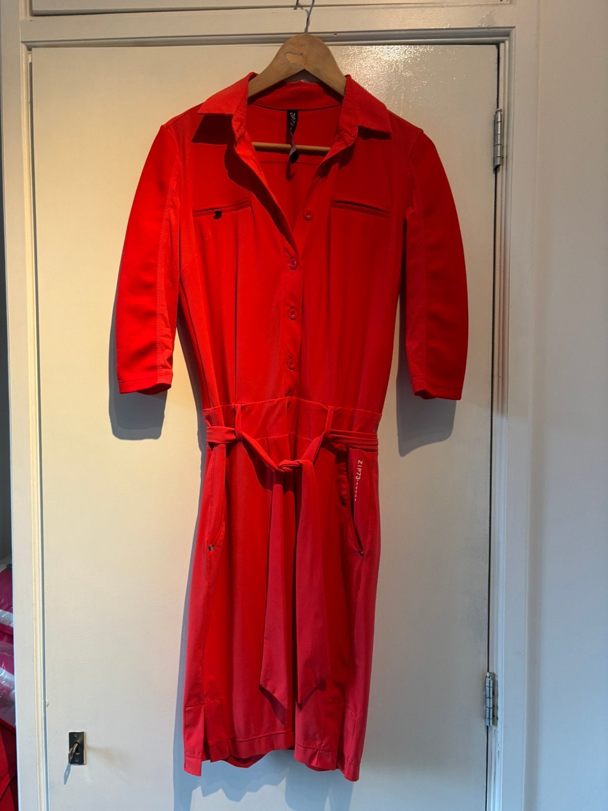 Zipp jurk, Ophalen of Verzenden, Zo goed als nieuw, Maat 38/40 (M), Oranje