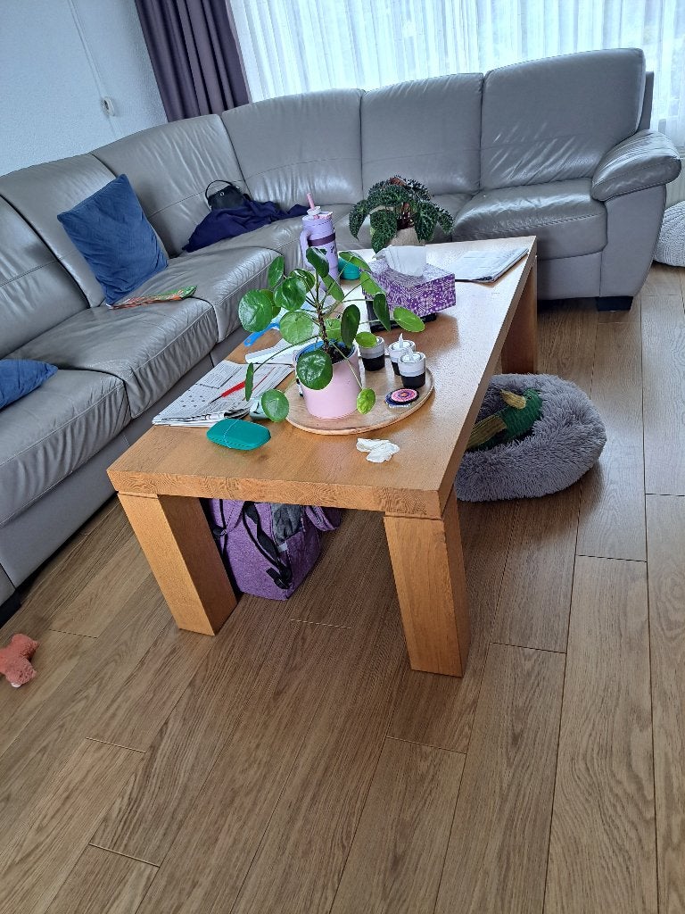 Leren bankstel, Huis en Inrichting, Ophalen, Gebruikt, Hoekbank, 300 cm of meer