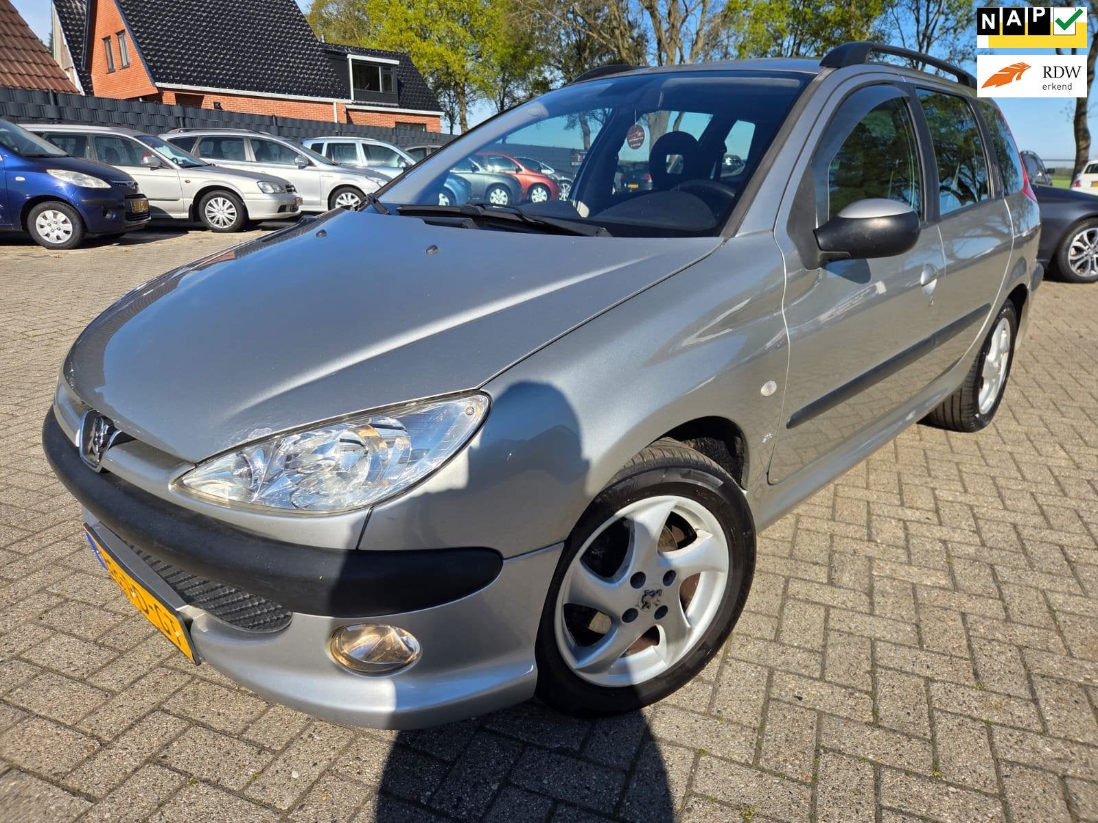 Peugeot 206 SW 1.6-16V XS-line 2004. Airco/Lichtmetaal/Mistl, Auto's, Voorwielaandrijving, Zwart, 4 cilinders, Origineel Nederlands
