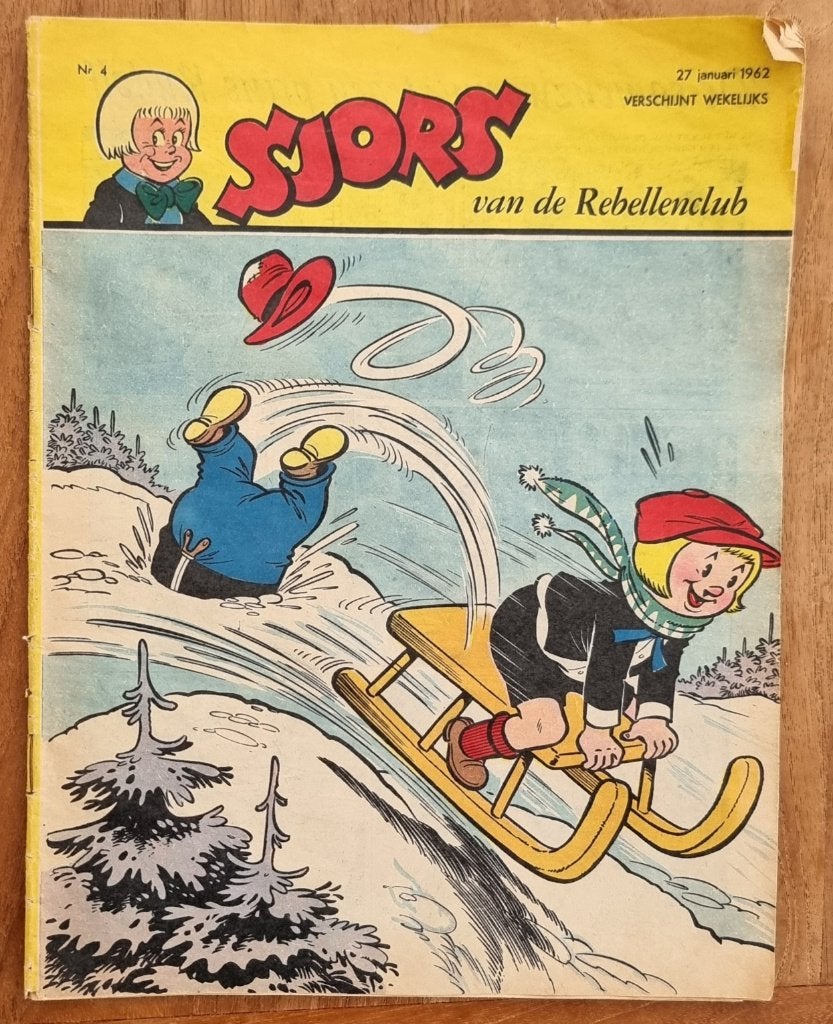Sjors van de rebellenclub - weekblad 27 januari 1962 - IGST, Eén stripboek, Ophalen of Verzenden, Gelezen