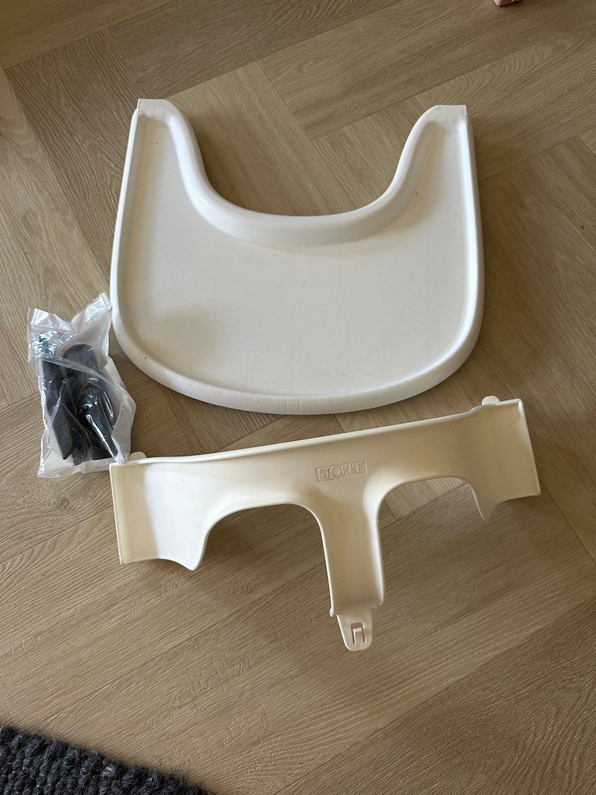 Stokke Tripp Trapp beugel, eetblad en valbeveiliging, Ophalen of Verzenden, Gebruikt, Meegroeistoel, Afneembaar eetblad