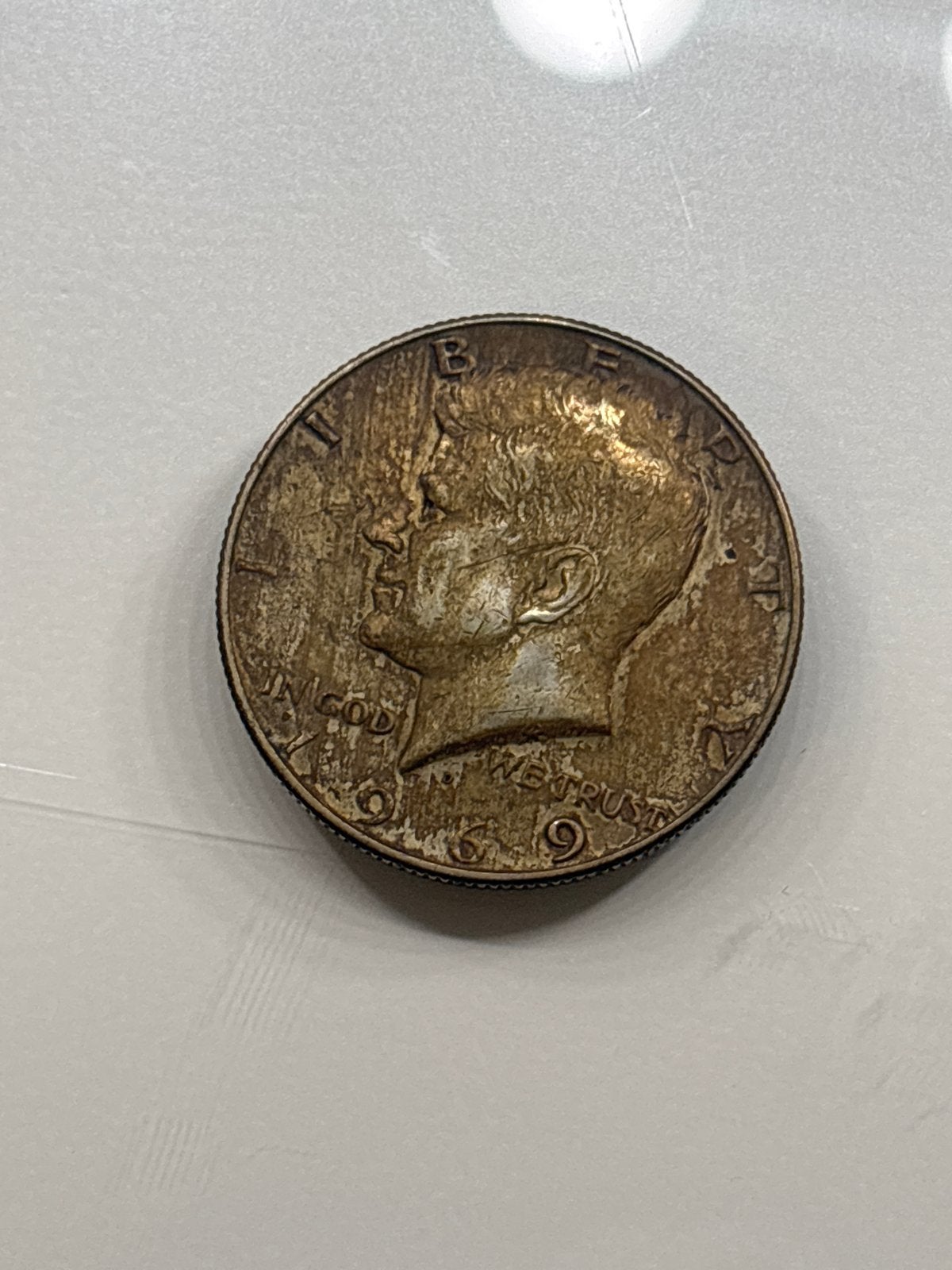 Kennedy Half Dollar 1969 - Zilveren Munt, Postzegels en Munten, Ophalen, Noord-Amerika, Losse munt, Zilver