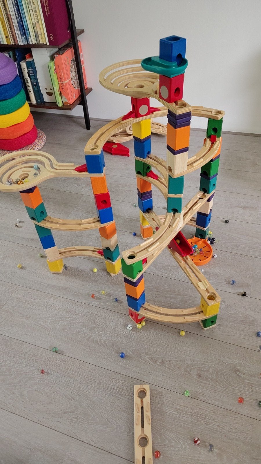 Hape Quadrilla houten Knikkerbaan (heel grote set), Kinderen en Baby's, Ophalen, Gebruikt, Bouwen