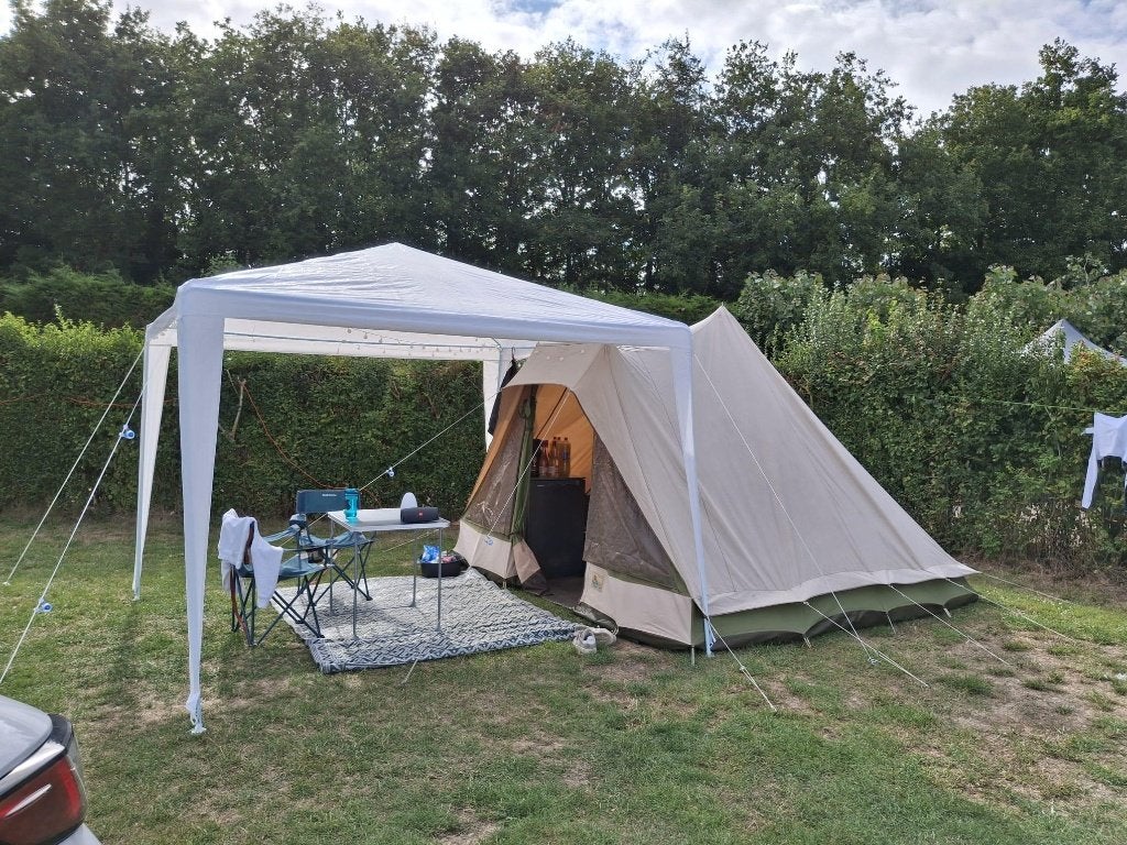 Ruime piramide tent 4 personen merk Brand, Ophalen, Gebruikt, Tot en met 4