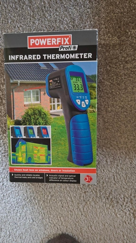 Powerfix Profi Infrarood Thermometer, Doe-het-zelf en Verbouw, Ophalen, Nieuw, Temperatuur