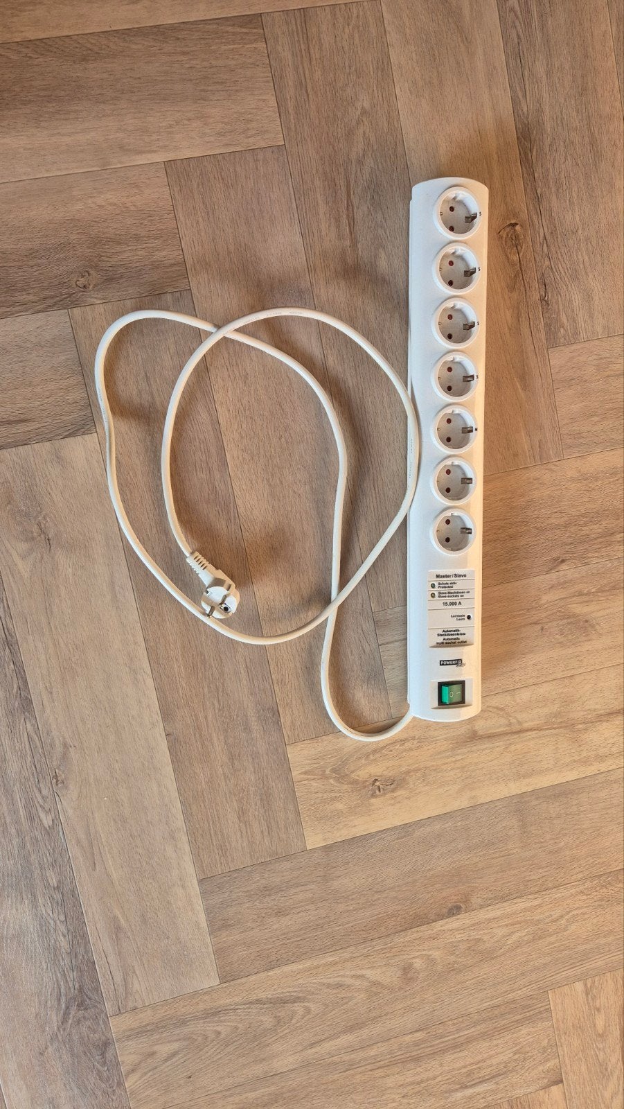 Powerfix Profi Master/Slave Stekkerdoos met 7 stopcontacten, Ophalen of Verzenden, Zo goed als nieuw, Overige merken, Stekkerdoos