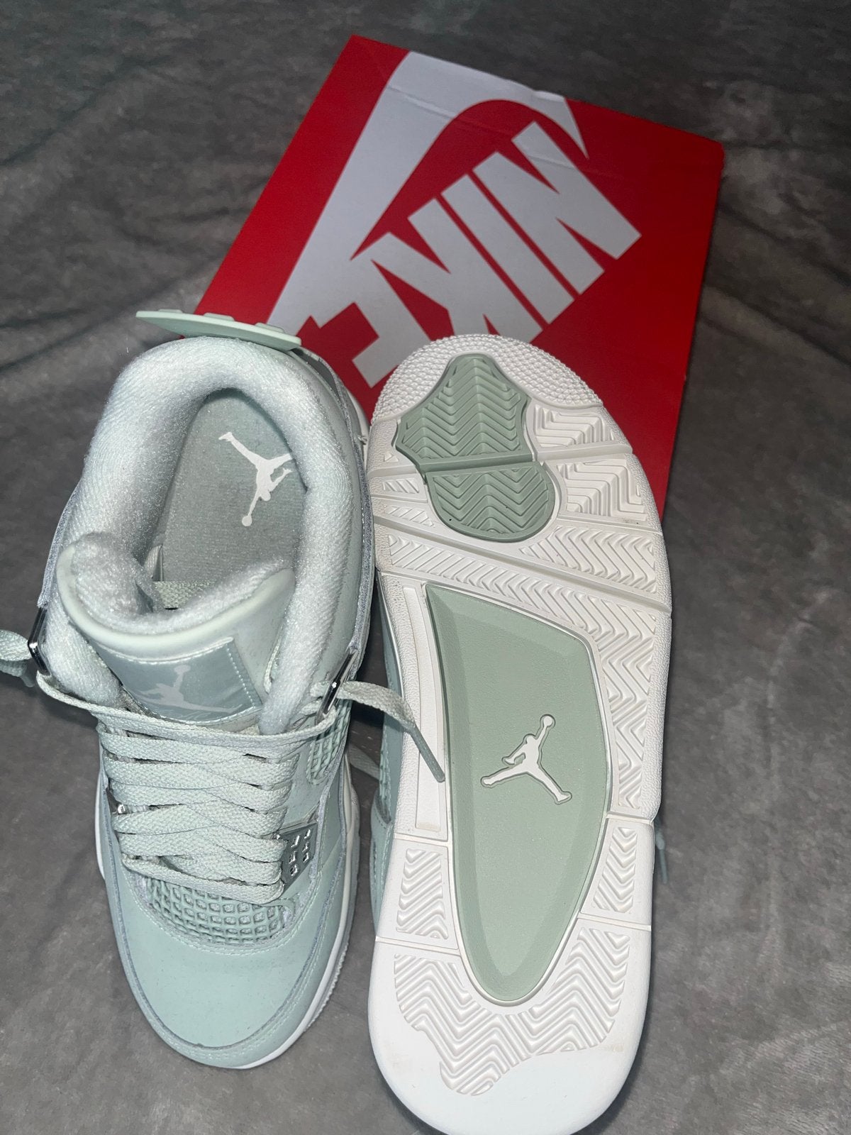 Nike Air Jordan 4 Seafoam Sail Maat 38,5, Ophalen of Verzenden, Groen, Sneakers of Gympen, Zo goed als nieuw