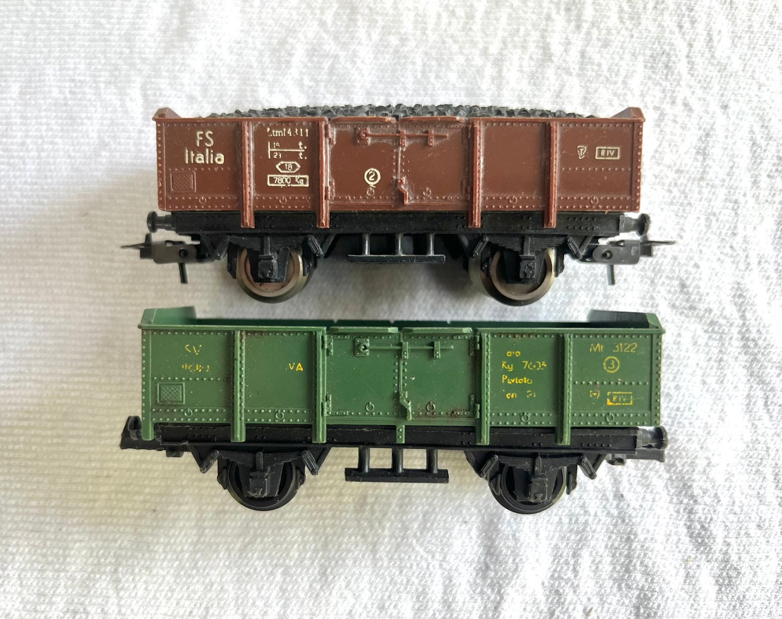 2x Lima FS/SV italia kolenwagons H0, Hobby en Vrije tijd, Modeltreinen | H0, Gebruikt, Gelijkstroom, Wagon, Ophalen of Verzenden