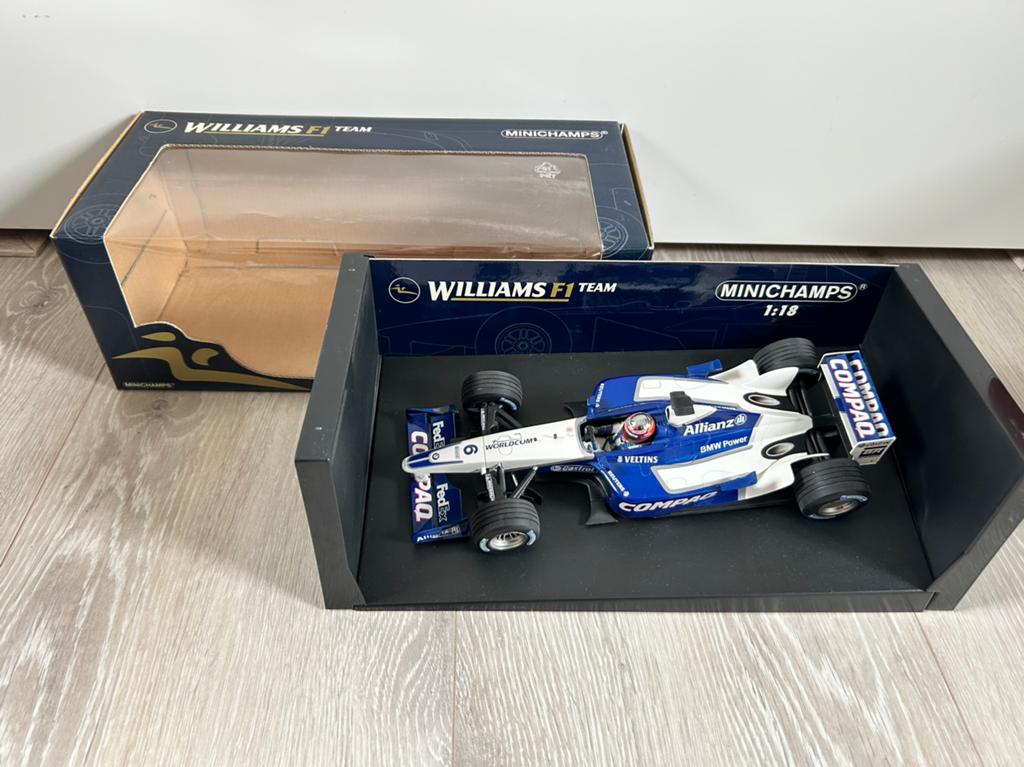 1:18 Minichamps BMW FW24 Williams F1 J.P Montoya 2002 #6, Ophalen of Verzenden, Zo goed als nieuw, Auto, MiniChamps
