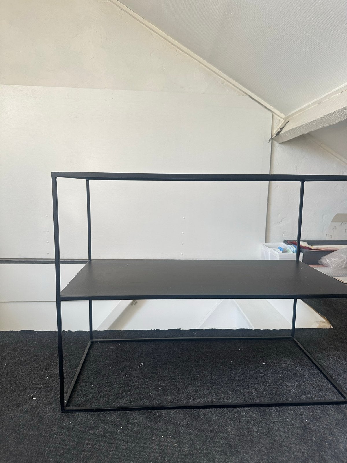 H&M Home Zwart Metalen tafeltje/sidetable - 70x35x55 cm, Ophalen, Gebruikt