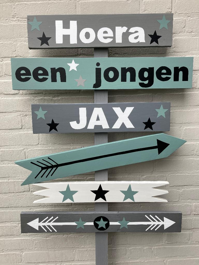 geboorte bord jongen, Ophalen of Verzenden, Nieuw, Geboortebord