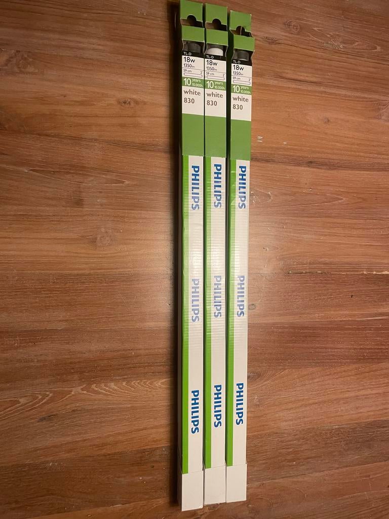 Philips TL-buis 18W 59cm (TL-D) warm wit 830 - Nieuw, Ophalen of Verzenden, Nieuw