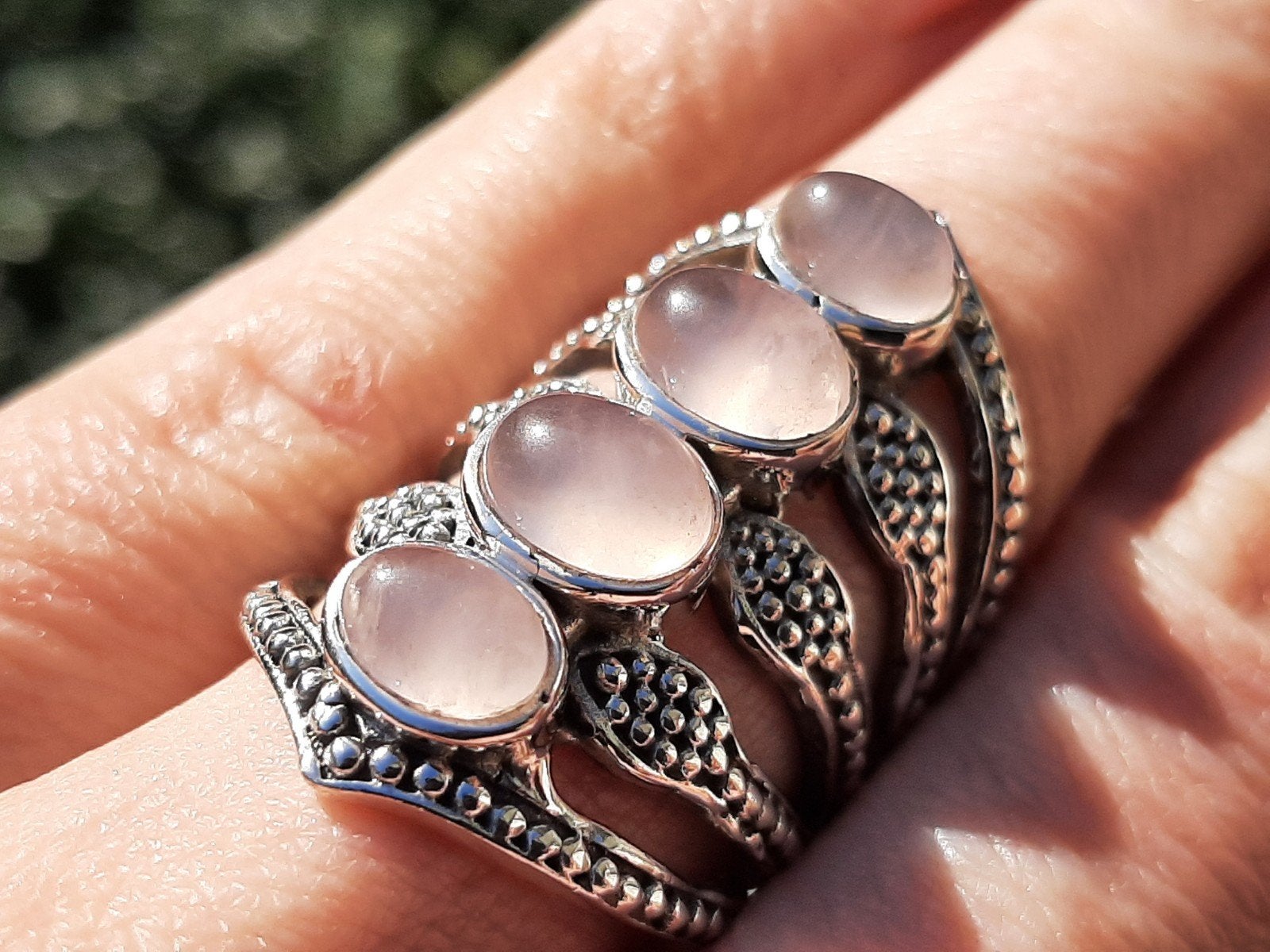 Vanoli 925 zilveren design ring met rozenkwarts maat 17,25, Sieraden, Tassen en Uiterlijk, Ringen, Daiva1973@hotmail.com, Vanoli