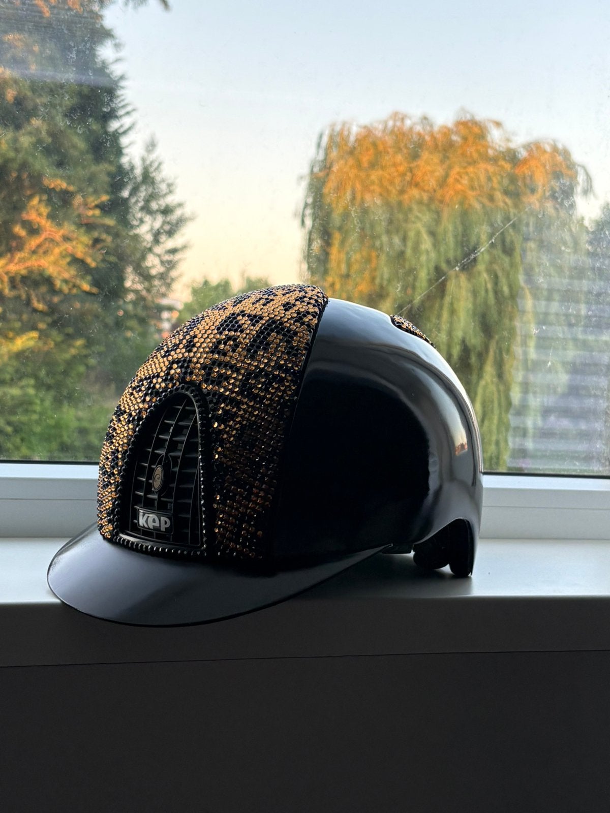 Custom made Kep italia cromo M, Dieren en Toebehoren, Ademend, Kinderen, Ophalen of Verzenden, Rijhelm/cap