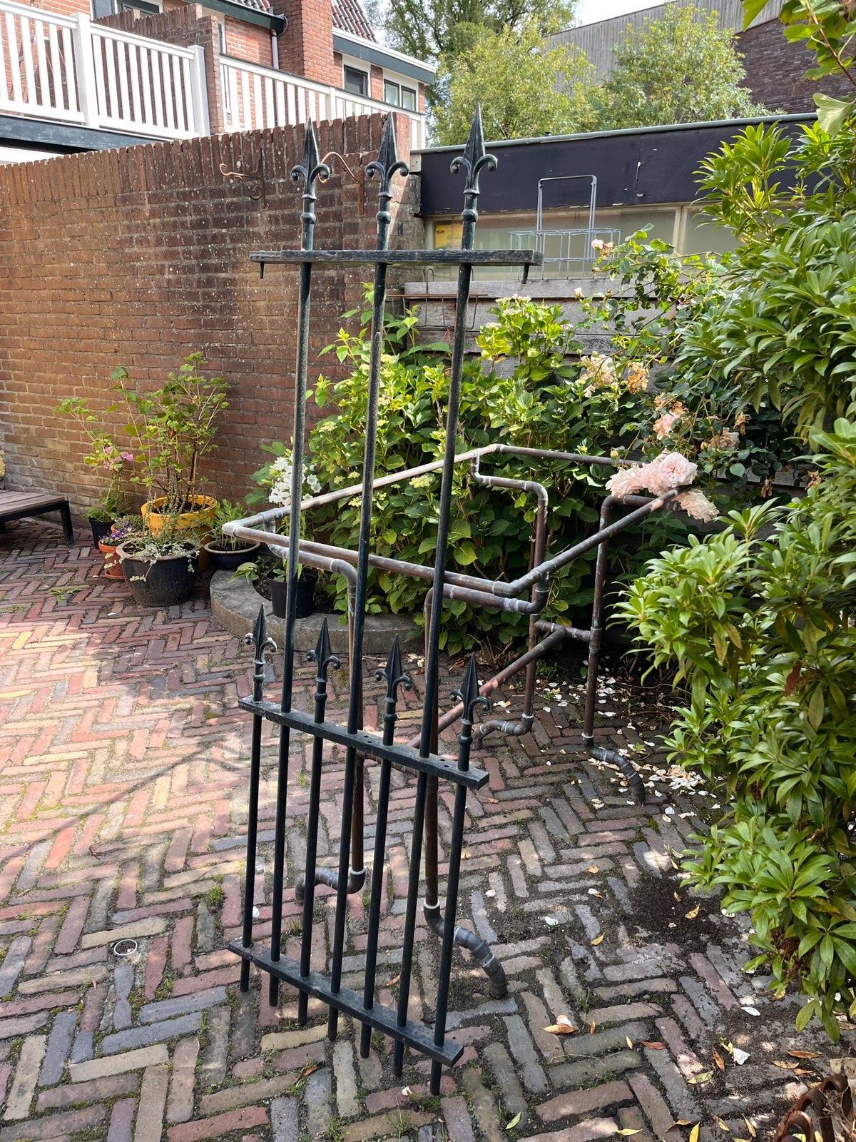 Stalen hekwerk, Tuin en Terras, Tuinhekken en Hekwerk, Ophalen, Zo goed als nieuw, IJzer, Sierhekwerk