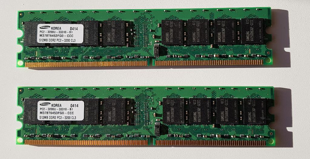 set Samsung RAM geheugen voor desktop PC 512 MB DDR2, Ophalen, Gebruikt, DDR2, Desktop