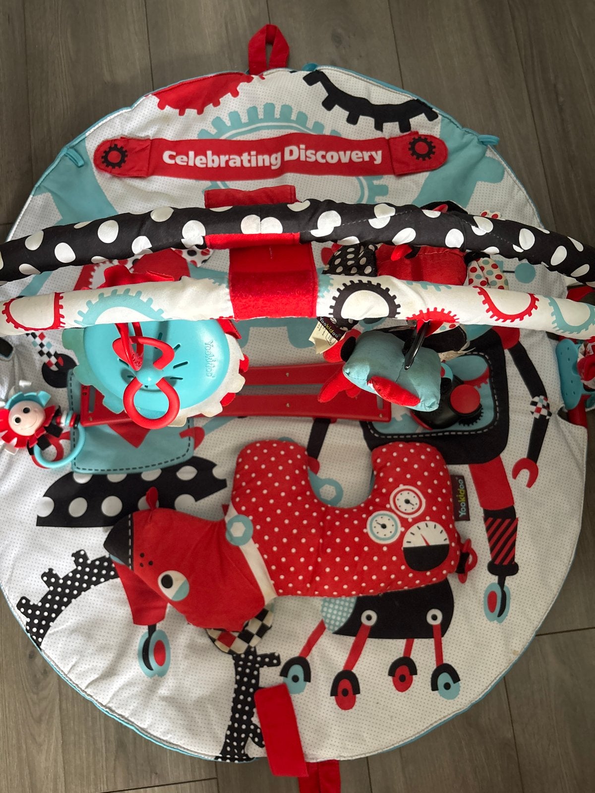 Yookidoo Gymotion Robo Playland Babygym Speelkleed, Ophalen, Zo goed als nieuw, Babygym, Met geluid