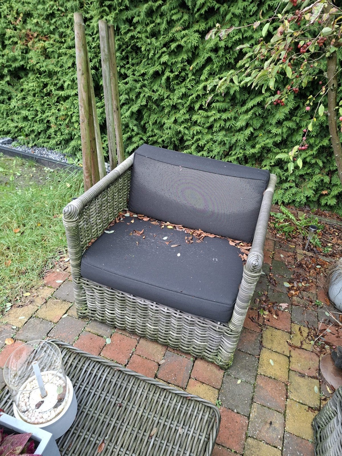 Luxe Applebee loungeset met tafel, bank en 2 stoelen, Tuin en Terras, Ophalen, 4 zitplaatsen, Gebruikt, Bank