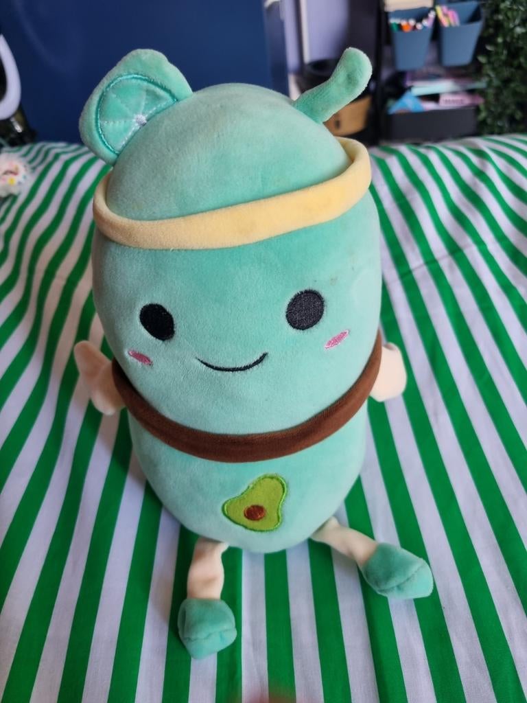 Leuke avocado smoothie knuffel zo goed als nieuw, Ophalen, Zo goed als nieuw, Groen, Overige typen
