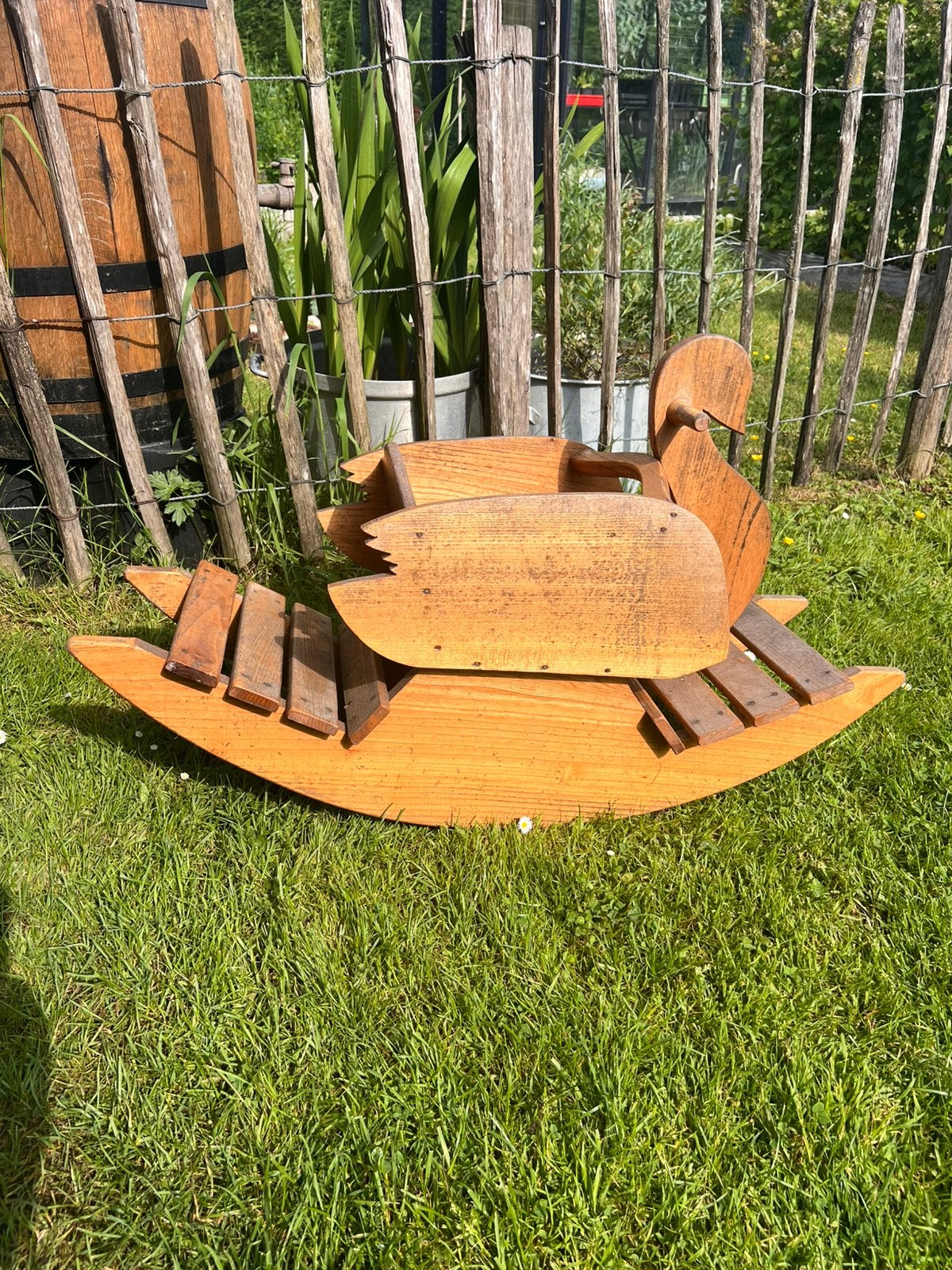 Houten wip, Ophalen, Zo goed als nieuw