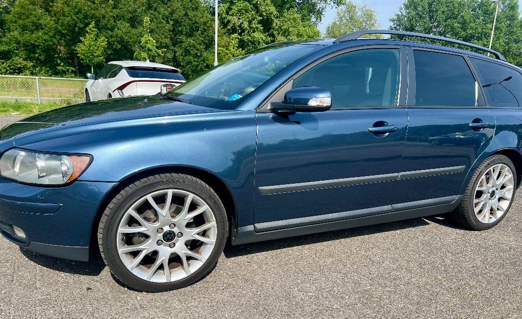 Volvo V50 2.4 | 2e eig. | Dealer ond. | APK 17-06-2027 !! |, 700 kg, Blauw, Leder en Stof, 2435 cc