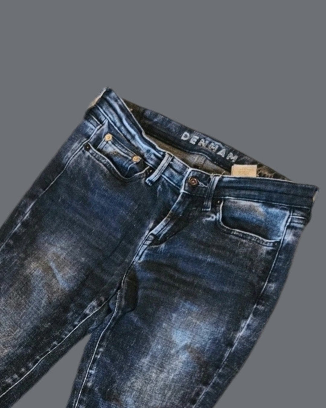 Denham Sharp Skinny Fit Jeans Dames - Grijs W27 L30, Denham, Ophalen of Verzenden, W27 (confectie 34) of kleiner, Grijs