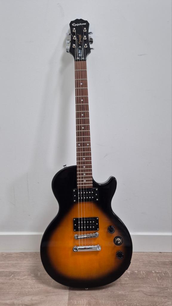 Epiphone Les Paul Special II - Zwart/Sunburst, Muziek en Instrumenten, Snaarinstrumenten | Gitaren | Elektrisch, Ophalen, Gebruikt