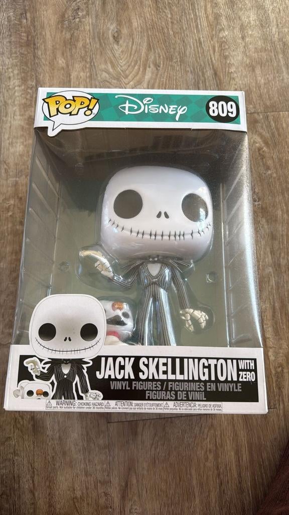 Funko Pop! Jack Skellington 809 met Zero - Lichte schade, Ophalen of Verzenden, Gebruikt