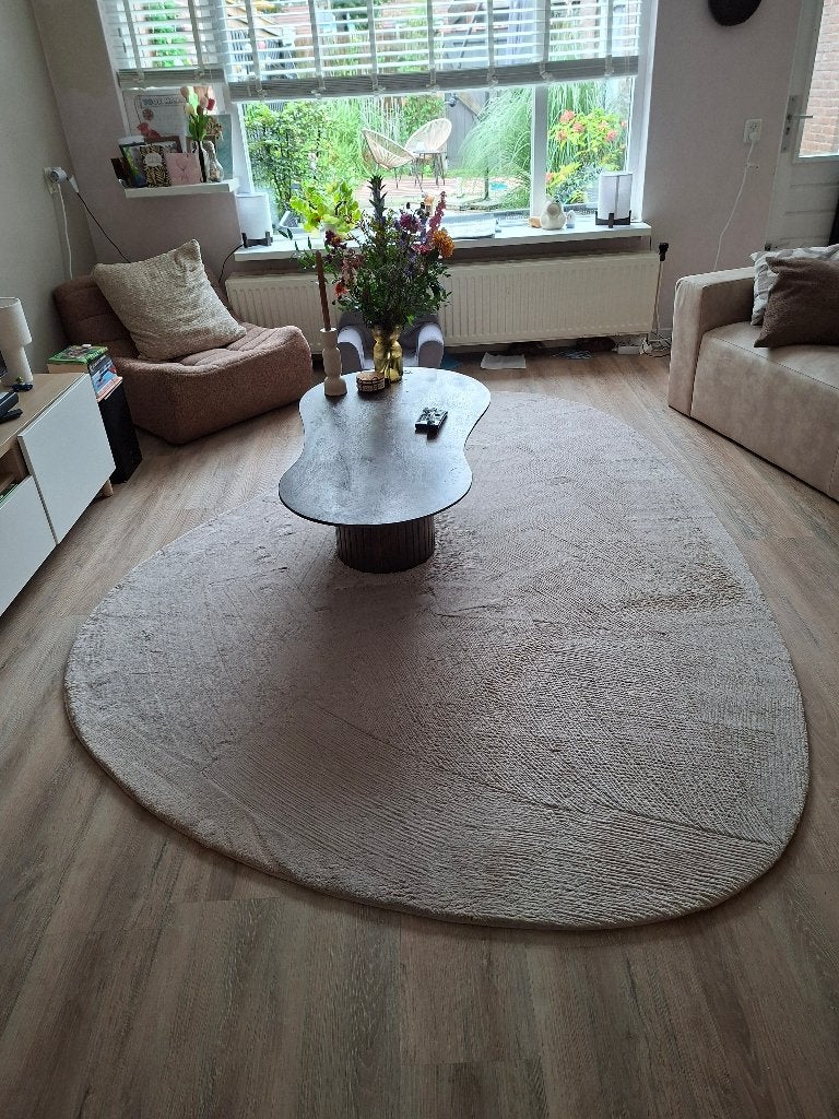 Vloerkleed organisch; Karwei Sicilië flow 2mx2.90, Ophalen, Beige, 200 cm of meer, Zo goed als nieuw