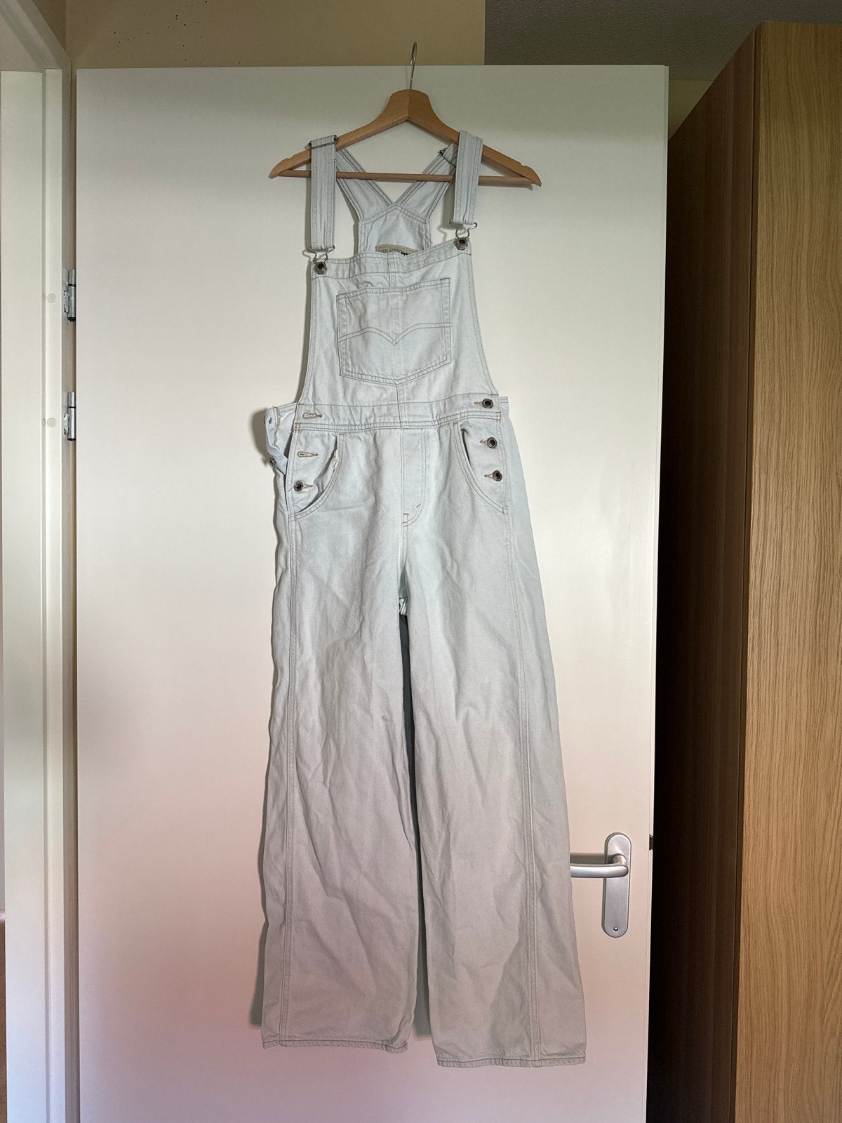 Levi's spijker tuinbroek maat S, Ophalen, Blauw, Maat 36 (S), Lang
