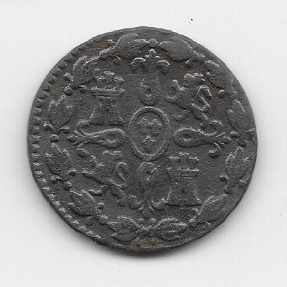 Spanje 4 maravedis 1832 KM# 489.2, Ophalen of Verzenden, Overige landen, Losse munt
