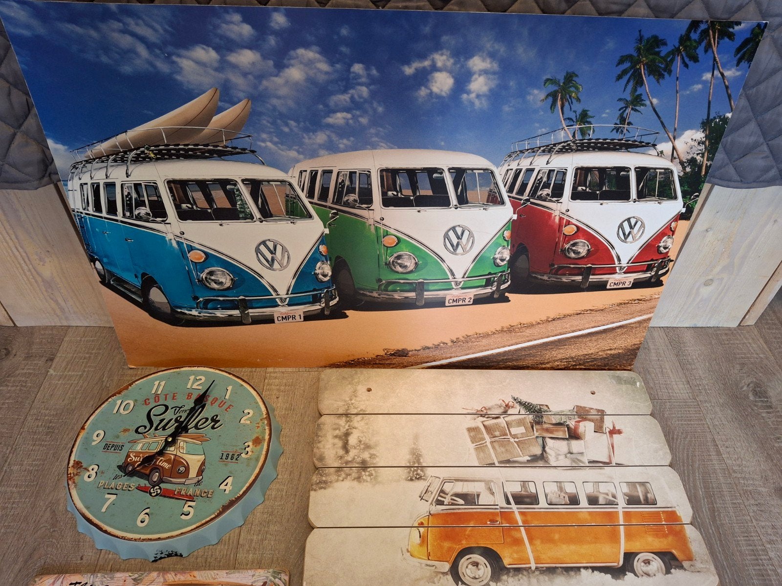 VW Bus Camper Decoratie Set - Vintage Surf Stijl teab, Huis en Inrichting, Woonaccessoires | Overige, Ophalen, Gebruikt, Meerkleurig