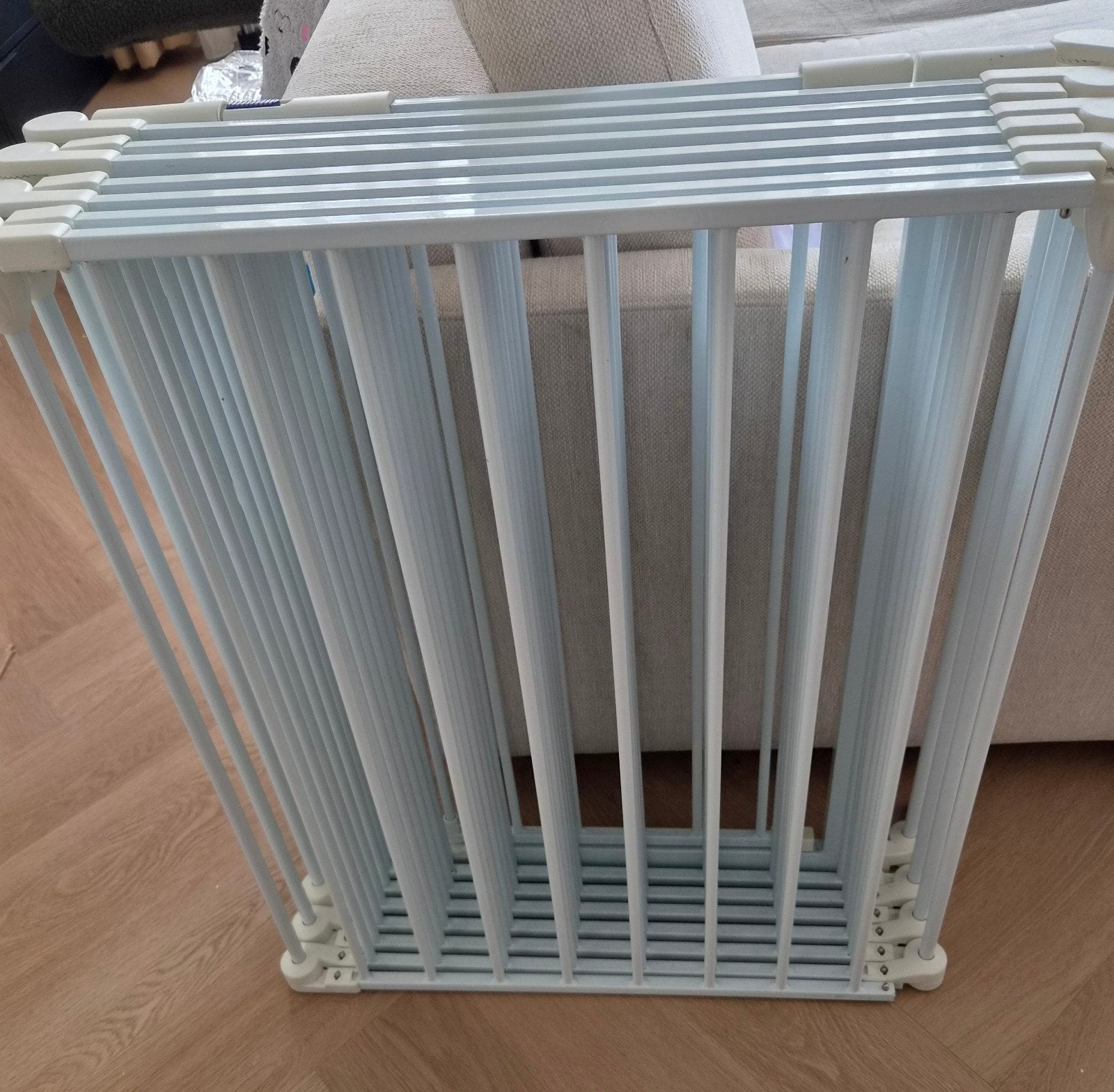 COSTWAY Baby Box/Hek - Wit, Metaal, Uitbreidbaar, Ophalen, Overige typen, Zo goed als nieuw, 115 cm of meer