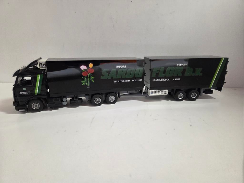 Tekno Scania 143 combi Sardoflor 1:50, Hobby en Vrije tijd, Modelauto's | 1:50, ., Zo goed als nieuw, ., Ophalen of Verzenden