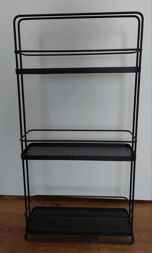 Zwart metalen rekje - 36x13x72cm, Ophalen, Zo goed als nieuw