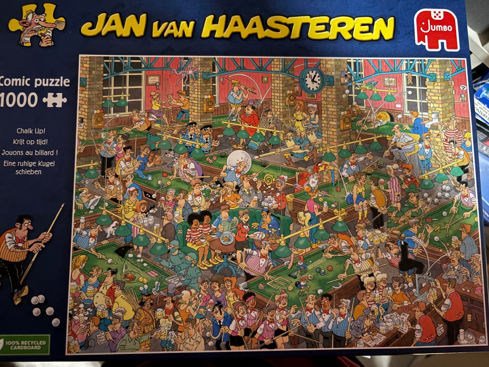 Jan van Haasteren Comic Puzzel - 1000 stukjes - Biljart, Ophalen of Verzenden, Gebruikt