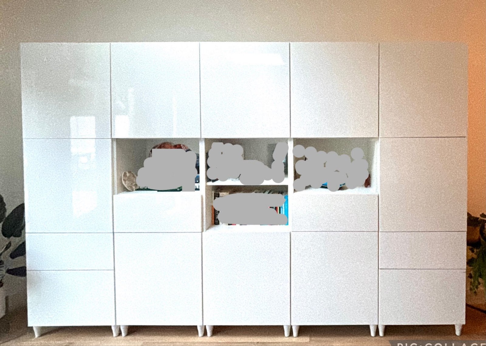 IKEA Besta wandmeubel 3 meter breed, Huis en Inrichting, Ophalen, 250 tot 300 cm, Met deur(en), Zo goed als nieuw