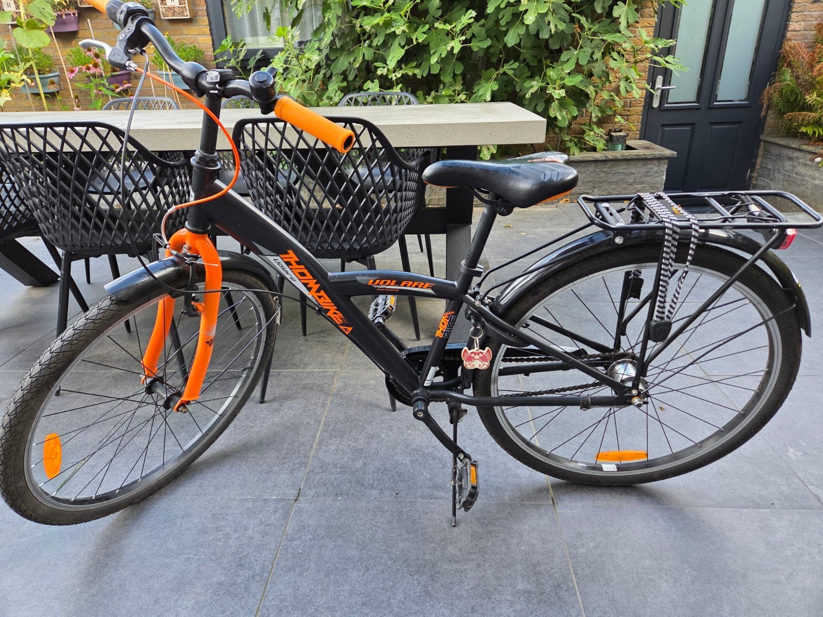 Thombike Volare kinderfiets 26 inch - Zwart/Oranje, Gebruikt, Velgrem, Versnellingen, Minder dan 49 cm