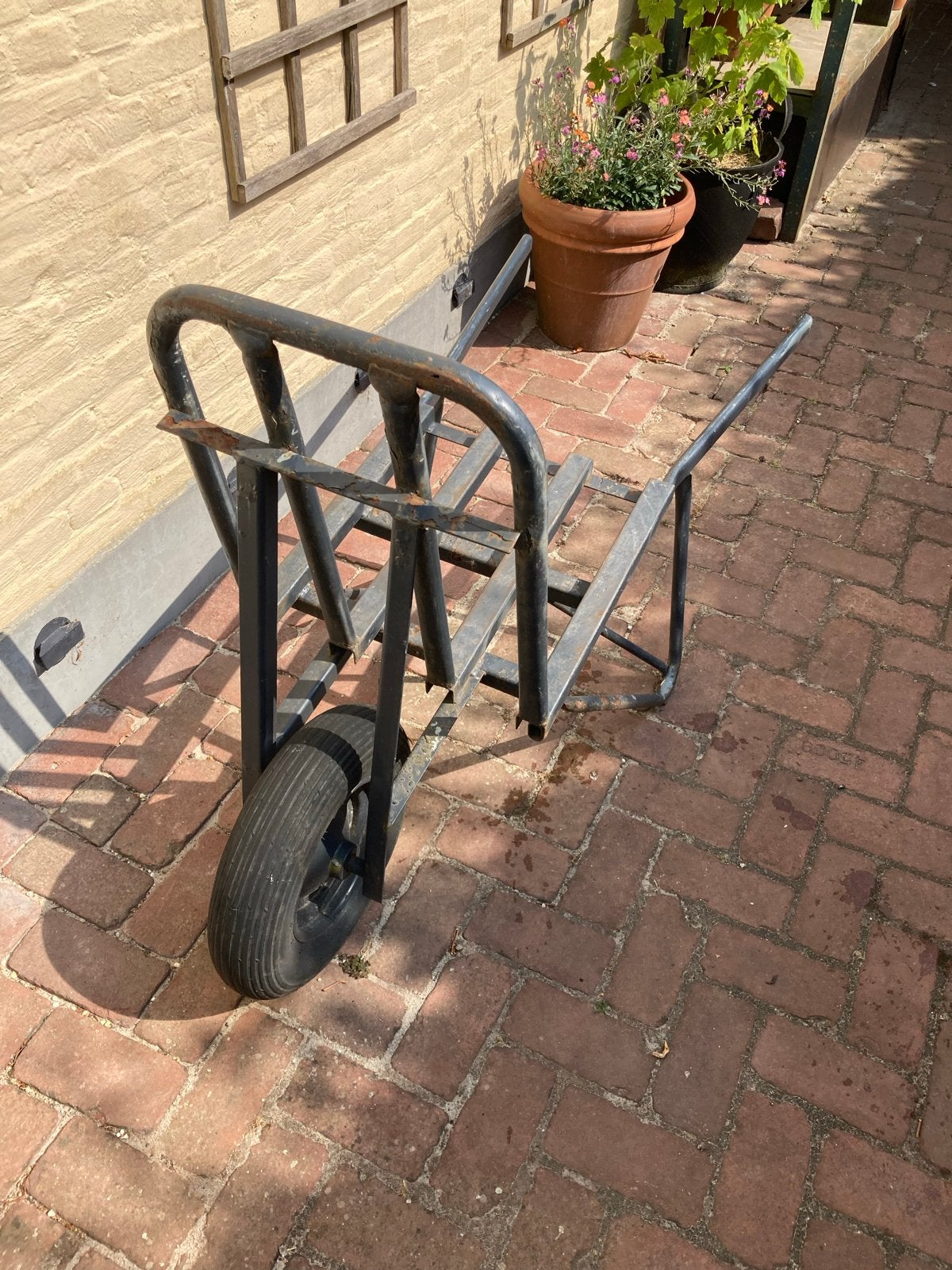 Steenkruiwagen gebruikt - Optioneel met 2 extra wielen, Ophalen, Gebruikt, Handmatig, Eenwielig